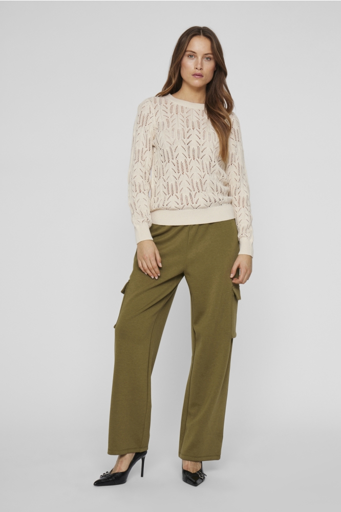 VICOTTI O-NECK L/S KNIT TOP 14102684 BIRCH